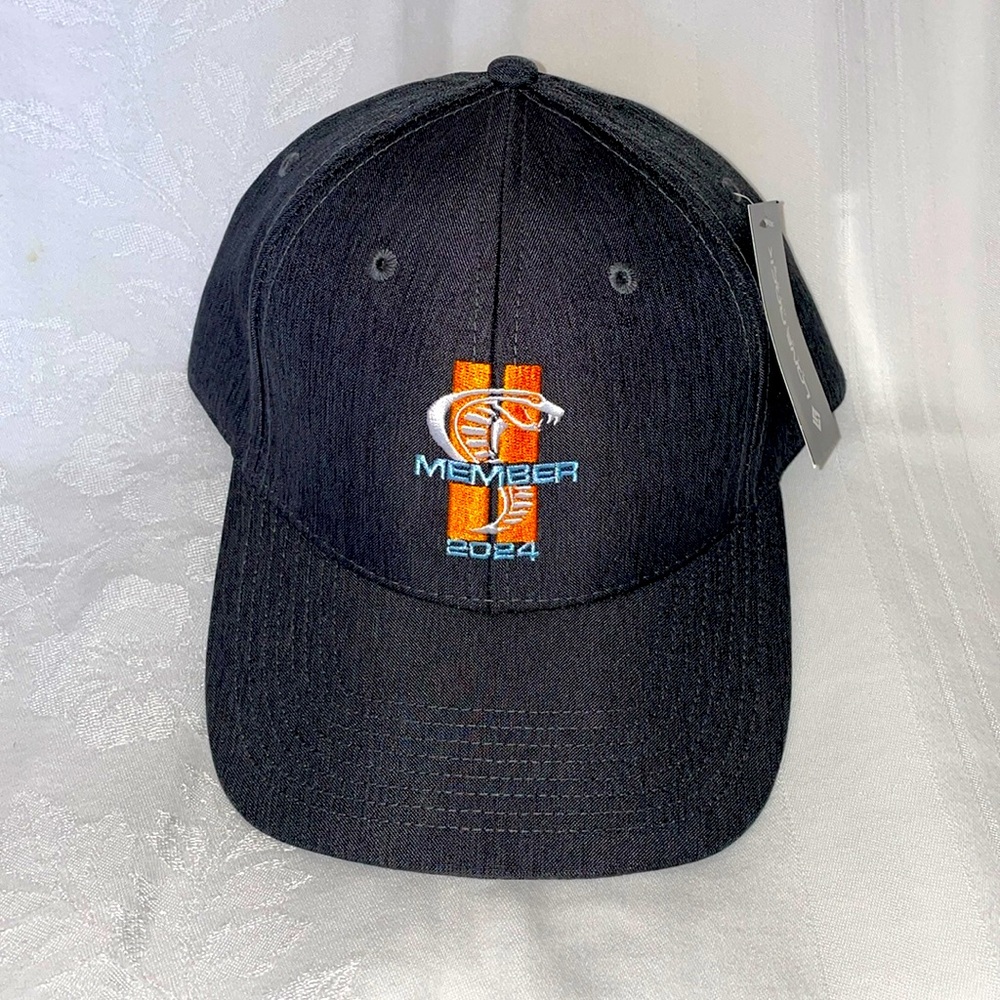 Shelby Cobra Charcoal Gray Hat Cap 2024 Member Ford Mustang Adjust Super Snake